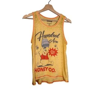 Disney Winnie the Pooh Tank Top Yellow Hundred Acre Honey Co Size Medium